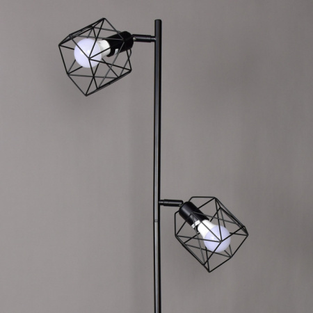 Торшер 2*60Вт E27 черный Готика