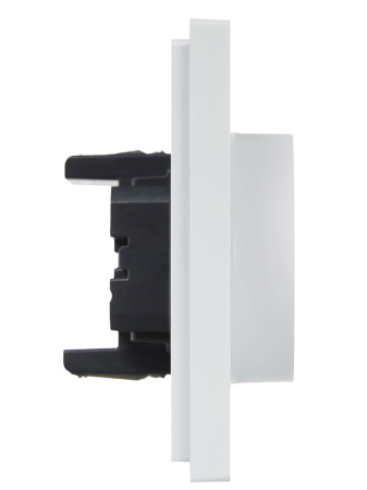 Фортепиано белый розетка скрытая 2-мест заземление шторки IP20 