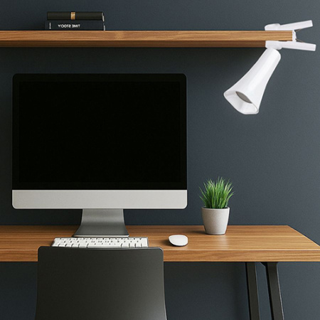 Светильник настольный свд 3,2Вт 4000К 80лм белый подставка, прищепка, настенный USB аккумулятор Osra