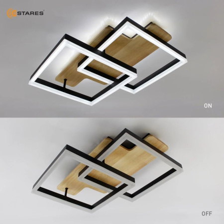 Светильник потолочный (люстра) свд 120Вт 3000-6500К 12000лм черный пульт диммер