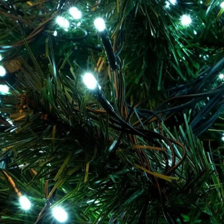 Гирлянда нить 5м белый 50свд с контроллером IP20 зеленый провод 8 режимов