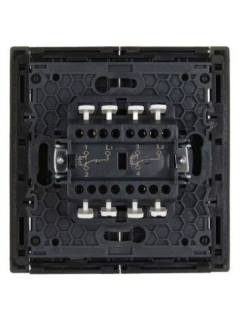 Фортепиано серый переключатель 2кл с подсветкой скрытая 10А IP20 