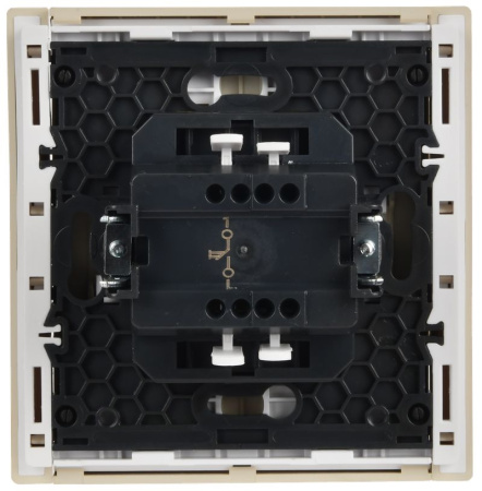 Фортепиано ваниль выключатель кнопочный 1кл скрытая 10А IP20 