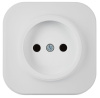 Глори белый розетка открытая 1-мест IP20 