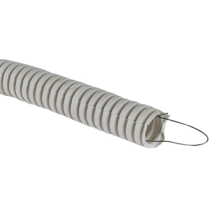 Труба гофра 16мм ПВХ белый с протяжкой EKF 100м