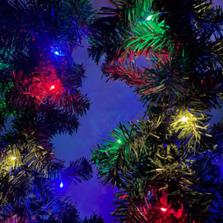 Гирлянда нить 10м мультицвет 100свд IP20 серебро провод статич.свечение