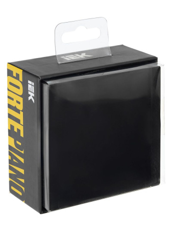 Фортепиано черный выключатель 1кл с подсветкой скрытая 10А IP20 