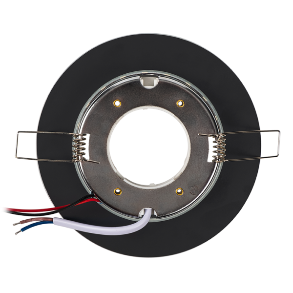 Светильник точечный GX53 круг хром/прозрачный встраиваемый подсветка Jazzway декор