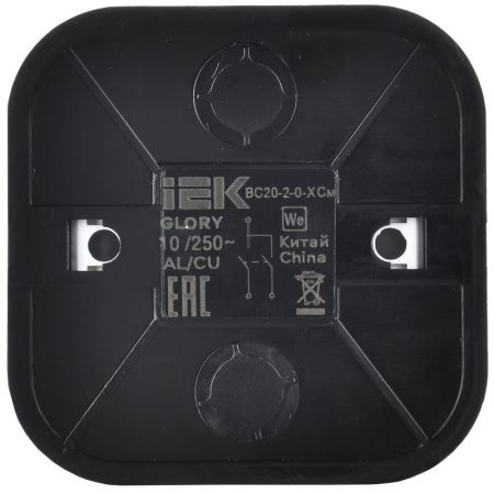 Глори сталь выключатель 2кл открытая 10А IP20  