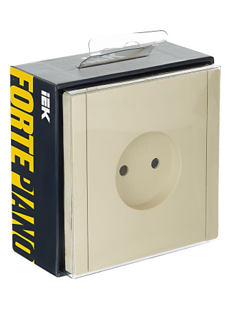 Фортепиано ваниль розетка скрытая 1-мест IP20 