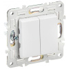Сканди арктический белый переключатель перекрестный 2кл скрытая 10А IP20 