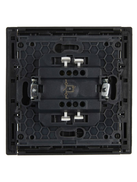 Фортепиано серый выключатель 1кл с подсветкой скрытая 10А IP20 