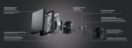 Миле Раунд титан выключатель 2кл скрытая 10А IP20 