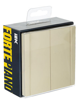 Фортепиано ваниль выключатель 2кл скрытая 10А IP20 