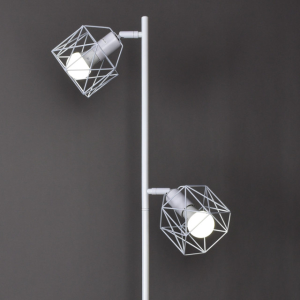 Торшер 2*60Вт E27 белый Готика