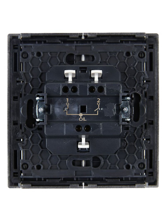 Фортепиано сталь выключатель 2кл скрытая 10А IP20 