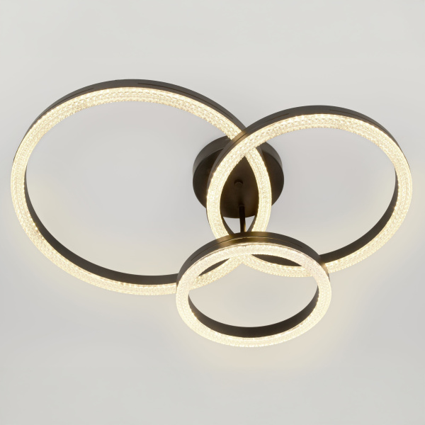 Светильник потолочный (люстра) свд 110Вт 3000К-6000К 2684лм черный/белый пульт диммер