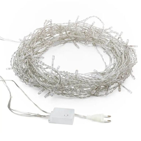 Гирлянда нить 10м мультицвет 80свд с контроллером IP20 прозрачный провод 8 режимов