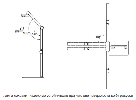 Светильник настольный свд 20Вт 3000/3500/4000/5000/5700К 800лм черный подставка диммер сенсор Osram