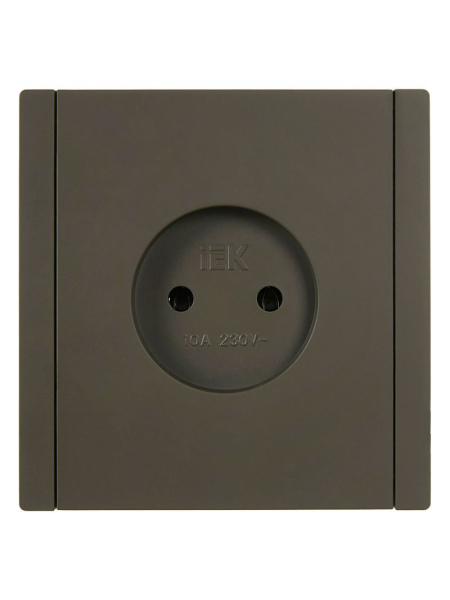 Фортепиано серый розетка скрытая 1-мест IP20 