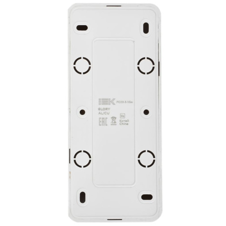 Глори белый розетка открытая 3-мест заземление IP20 