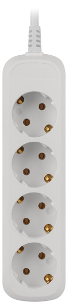 Удлинитель 4-мест 5м ПВС 3*1 белый ЭРА  Greenline