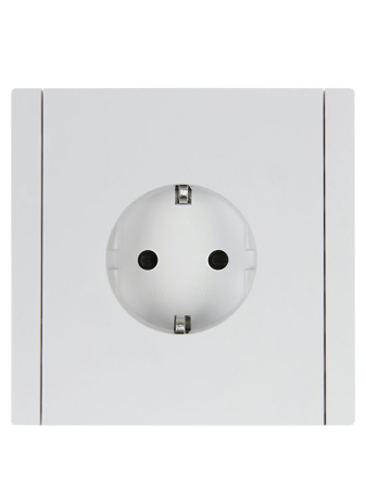 Фортепиано белый розетка скрытая 1-мест заземление шторки IP20 