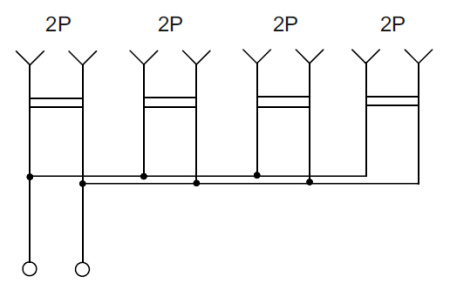 Глори шампань розетка открытая 4-мест IP20 