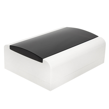 Бокс 12мод навесной белый черная прозрачная дверь IP41 SlimBox EKF