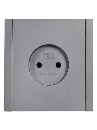 Фортепиано сталь розетка скрытая 1-мест шторки IP20