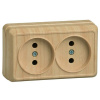 Октава сосна розетка открытая 2-мест IP20 