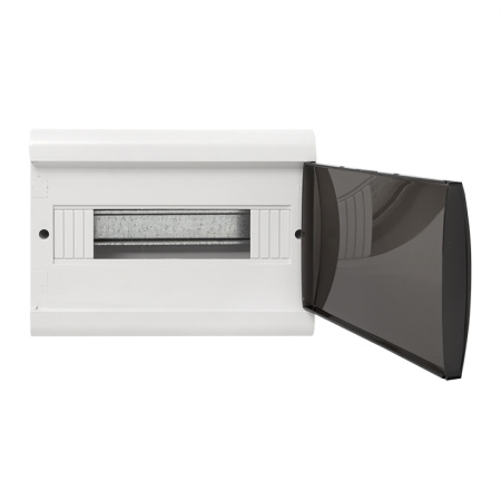 Бокс 12мод навесной белый черная прозрачная дверь IP41 SlimBox EKF