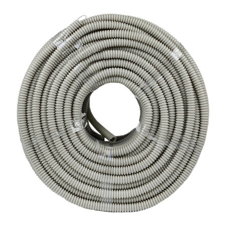 Труба гофра 16мм ПВХ 100м серый EKF с протяжкой 