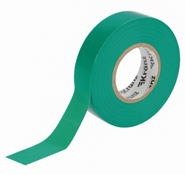 Изолента ПВХ 19мм*20м зеленый Kranz 