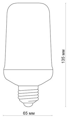 Лампа свд LED-L60-6W/Flame/E27/PLD01WH Uniel