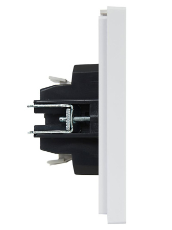 Фортепиано белый переключатель 1кл скрытая 10А  