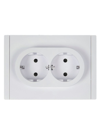 Фортепиано белый розетка скрытая 2-мест заземление шторки IP20 