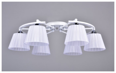 Светильник потолочный (люстра) 6*60Вт E27 белый/хром Аккорд