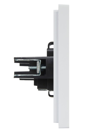 Фортепиано белый розетка скрытая 1-мест IP20 