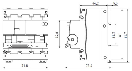 Дифавтомат 4Р 20А C тип AC 30мА 6кА 4мод АВДТ-63N EKF PROxima