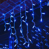 Гирлянда бахрома 3*0,7м синий 200свд IP67 белый провод эффект мерцания каучук