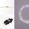 Гирлянда нить 20м мультицвет 200свд IP44 серебро провод Роса