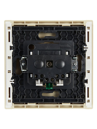 Фортепиано ваниль розетка скрытая 1-мест з/к шторки быстрозажим. клем. IP20 