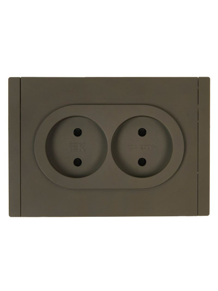 Фортепиано серый розетка скрытая 2-мест шторки IP20 