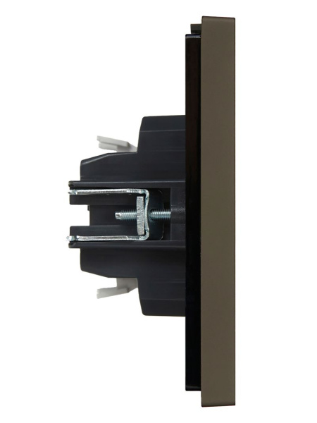 Фортепиано серый выключатель 1кл скрытая 10А IP20 