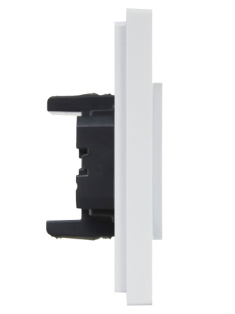 Фортепиано белый розетка скрытая 2-мест IP20 